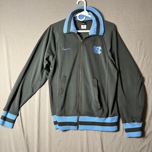 UNC Nike Track Jacket Mens S Grey Carolina Blue NCAA Basketball Full Zip/